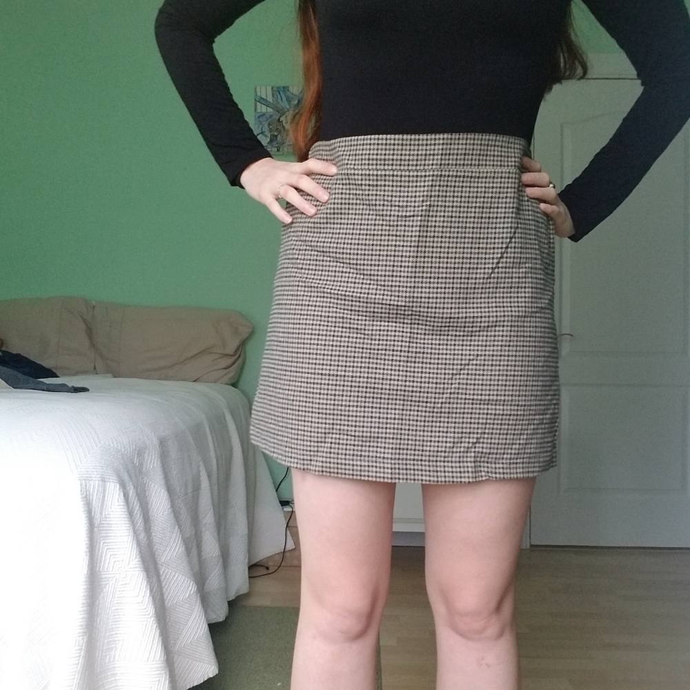 American eagle houndstooth skirt